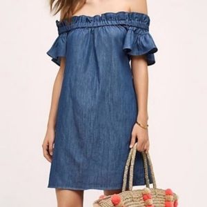 denim anthropologie dress